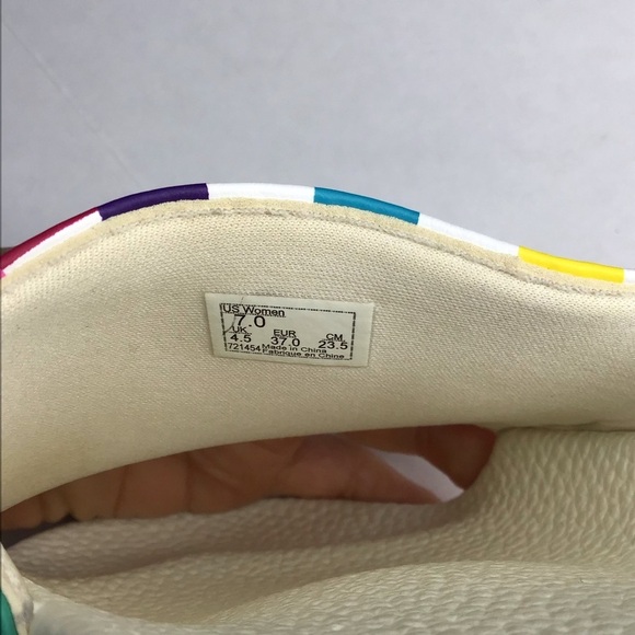 Vans Rainbow Checkered Slides Size 7. - Picture 8 of 9